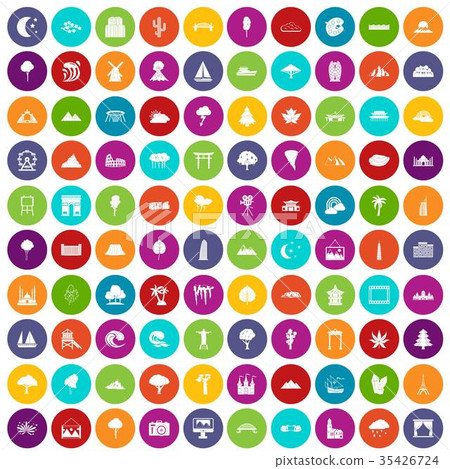 100 view icons set color 100 view icons set color 35426724