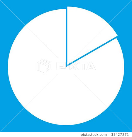 Business pie chart icon white Business pie chart icon white 35427271