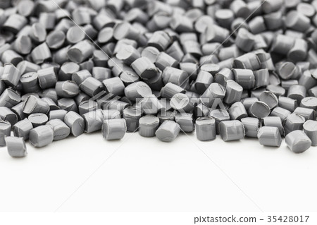 gray plastic resin on white background gray plastic resin on white background 35428017