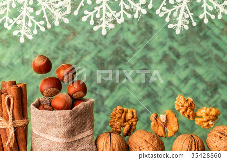 Festive christmas nuts and spices Festive christmas nuts and spices 35428860