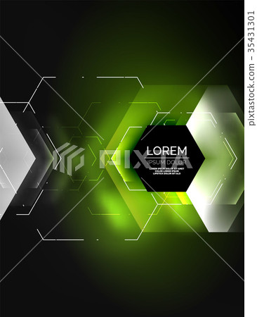 Digital techno abstract background, glowing Digital techno abstract background, glowing 35431301