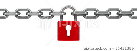 Chain with red lock #2 35431399