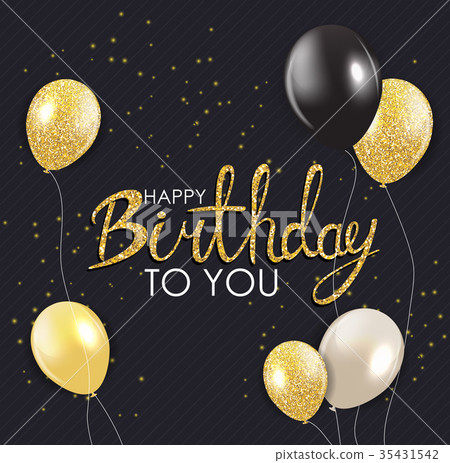 插圖素材: abstract happy birthday background card template