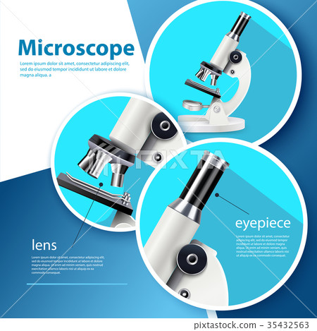 Infographic Colored Microscope 35432563