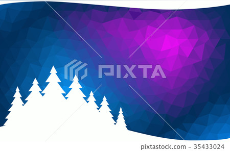 Abstract winter background with a contour forest Abstract winter background with a contour forest 35433024