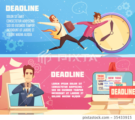 Business Work Deadline Horizontal Banners Business Work Deadline Horizontal Banners 35433915