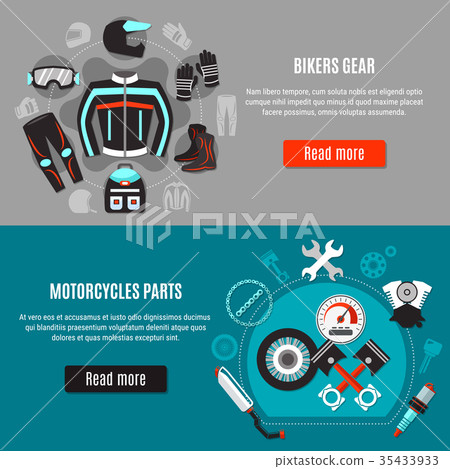 Biker Accessories Horizontal Banners  35433933
