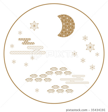 Japanese pattern vector. Gold geometric background Japanese pattern vector. Gold geometric background 35434191