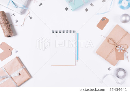 Notepad with pencil, Christmas decorations 35434641