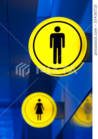 Male, female toilet, restroom sign. Man and woman Male, female toilet, restroom sign. Man and woman 35436710