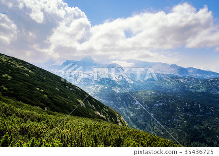 Scenic view of alps mountains a sunny day  35436725