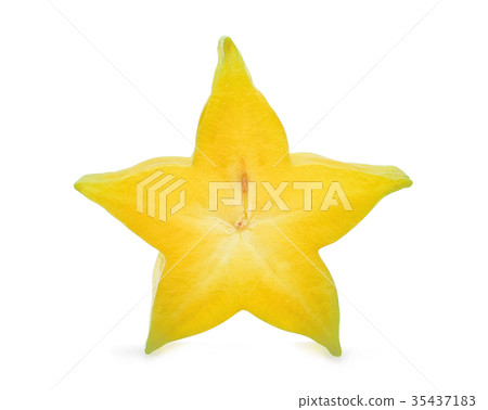 half cut of star apple tropical fruit isolated half cut of star apple tropical fruit isolated 35437183