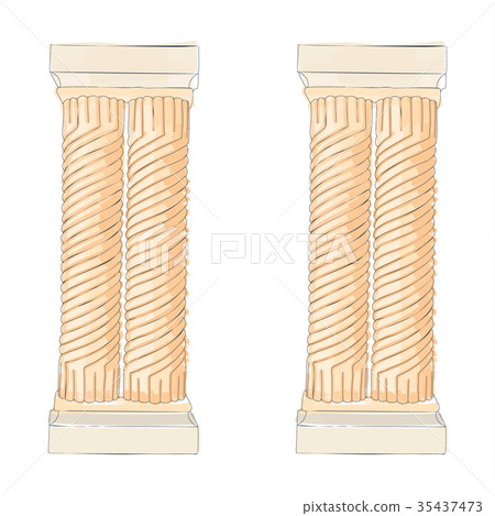 Greek doodle Doric Ionic Corinthian columns Greek doodle Doric Ionic Corinthian columns 35437473