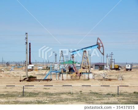 Oil rocking in the field. Oil rocking in the field. 35437855