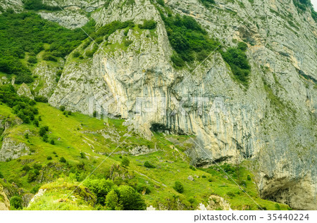 Beautiful view of Ossetian mountains in summer 35440224