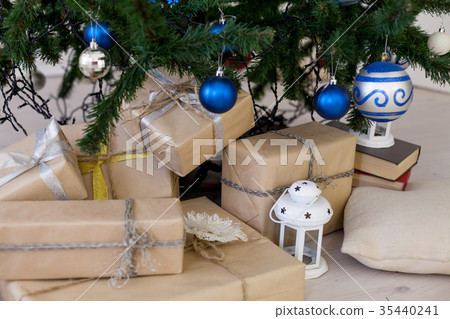 Christmas gifts under the Christmas tree for the Christmas gifts under the Christmas tree for the 35440241