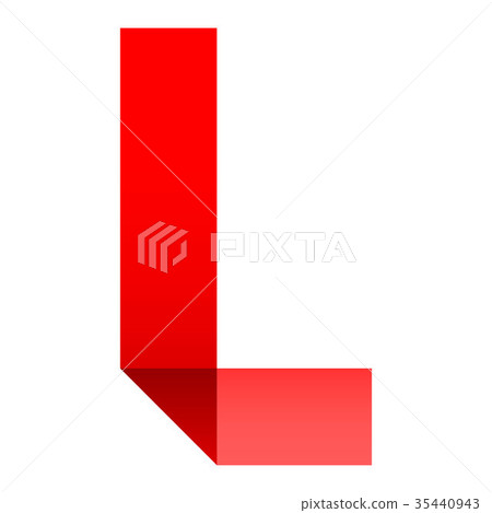 Font folded paper letter 35440943