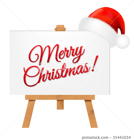Banner With Santa Claus Cap 35441034
