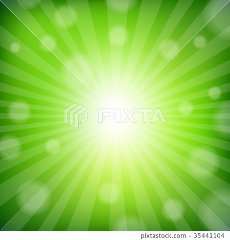 Green Sunburst Poster 35441104