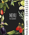 Watercolor menu template 35441316
