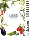 Watercolor menu template 35441318