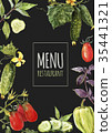 Watercolor menu template 35441321