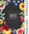 watercolor menu template 35441323