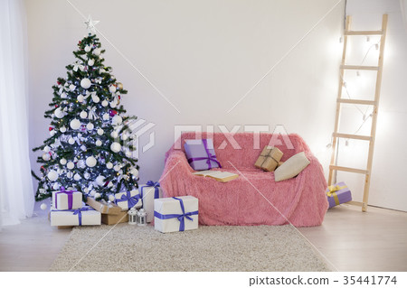 room decorated for Christmas new year tree gifts room decorated for Christmas new year tree gifts 35441774