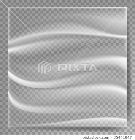 Transparent Polyethylene Vector. Plastic Wrap Transparent Polyethylene Vector. Plastic Wrap 35441947