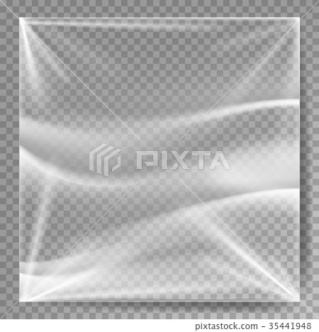 Transparent Polyethylene Vector. Plastic Warp Transparent Polyethylene Vector. Plastic Warp 35441948