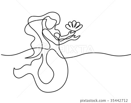 插图素材: mermaid swim in the se