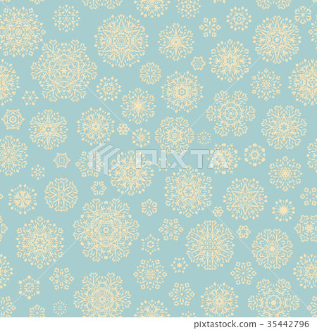Christmas snowflake seamless pattern. EPS 10 Christmas snowflake seamless pattern. EPS 10 35442796