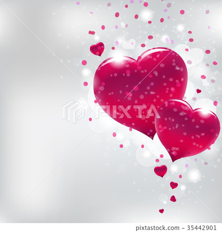 Valentines Day Card With Bokeh - Stock Illustration [35442901] - PIXTA