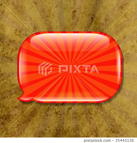 Grunge Textured With Red Speech Bubble - Stock Illustration [35443138 ...