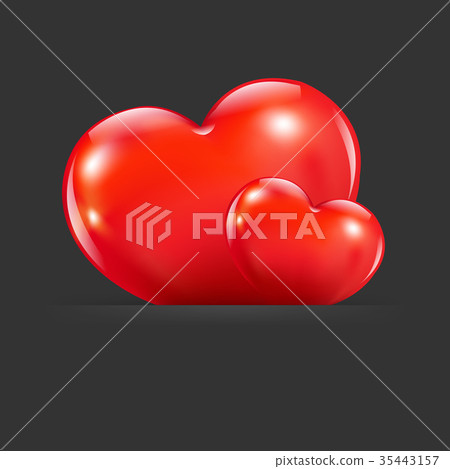 Hearts With Divider 35443157