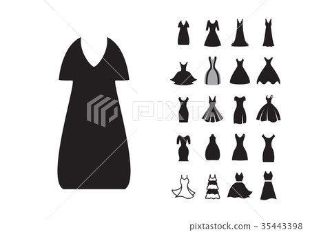 Woman dress icon 35443398