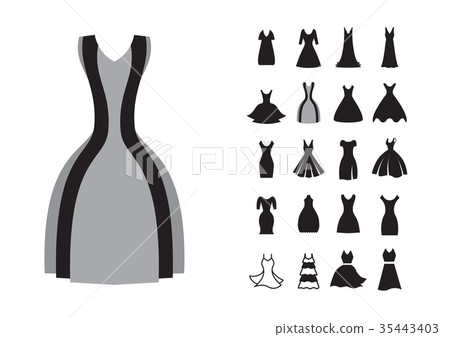 Woman dress icon - Stock Illustration [35443403] - PIXTA