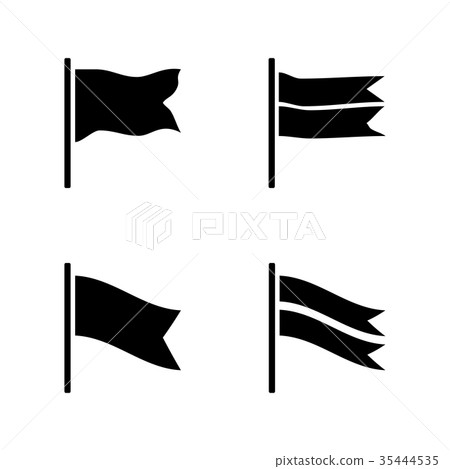 Black Flag Vector Icon Black Flag Vector Icon 35444535