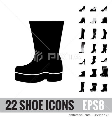 Shoes vector icon set Shoes vector icon set 35444578