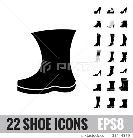 Shoes vector icon set 35444579