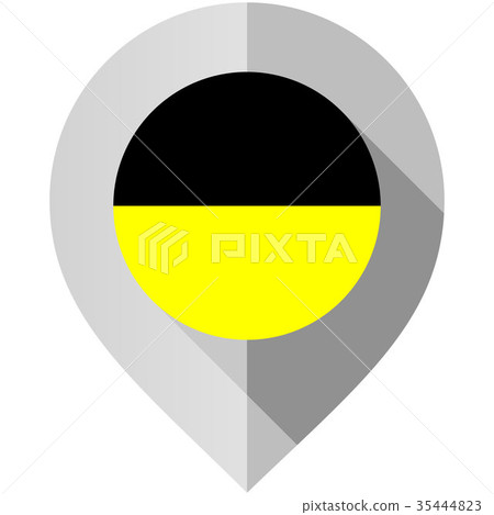 Marker with flag for map 35444823