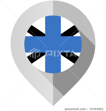 Marker with flag for map 35444962