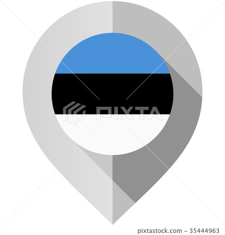 Marker with flag for map 35444963