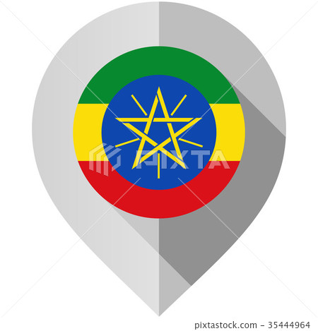 Marker with flag for map 35444964