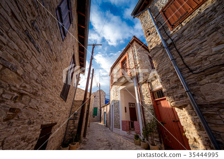 Cozy street in the village of Kato Drys.   35444995