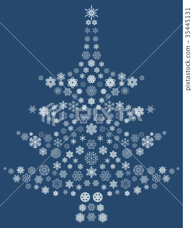 Christmas tree of snowflakes Christmas tree of snowflakes 35445131