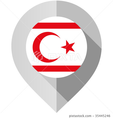 Marker with flag for map 35445246