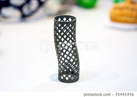 Object printed on metal 3d printer isolated on Object printed on metal 3d printer isolated on 35445456