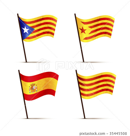 Catalan, Senyera, Estelada blava and Spain flags 35445508
