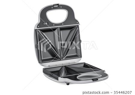Opened sandwich maker closeup, 3D rendering Opened sandwich maker closeup, 3D rendering 35446207